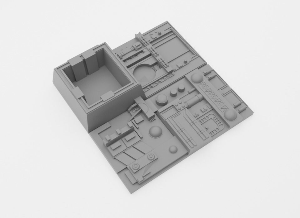 Death Star Tile Type D Free 3D print model_4