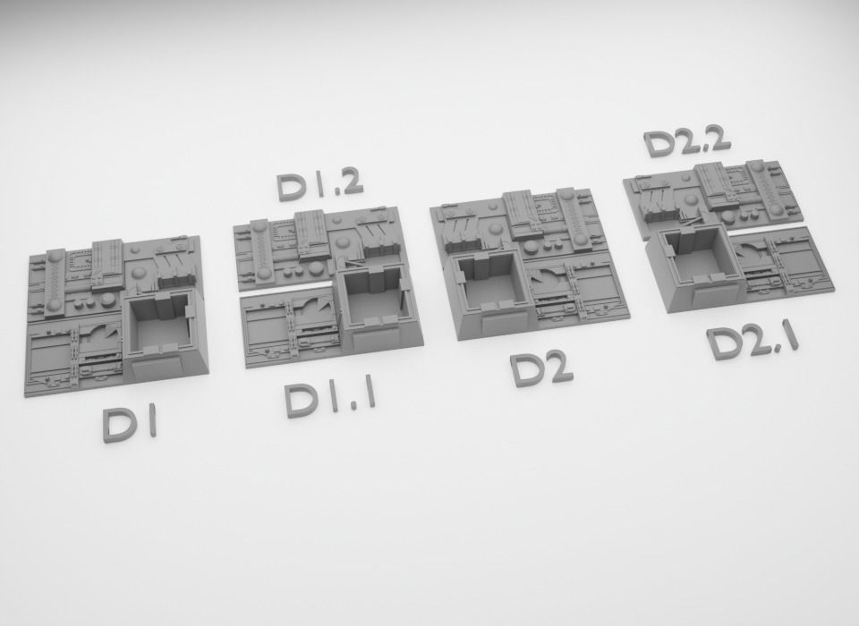 Death Star Tile Type D Free 3D print model_2