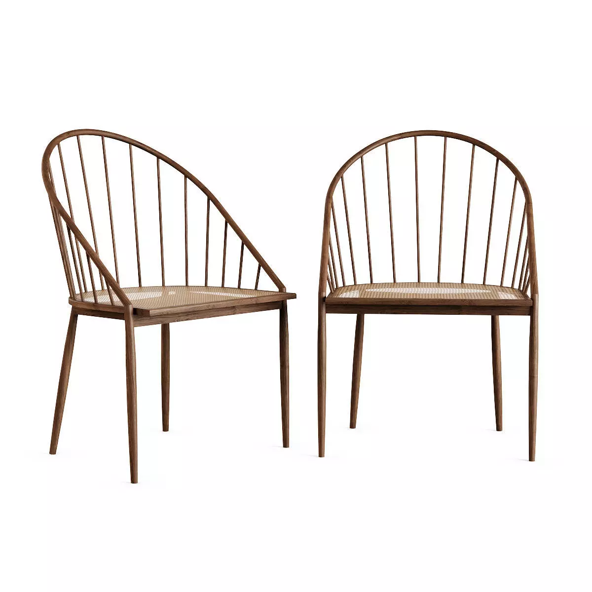 Joaquim Tenreiro - chairs Curved 3D model