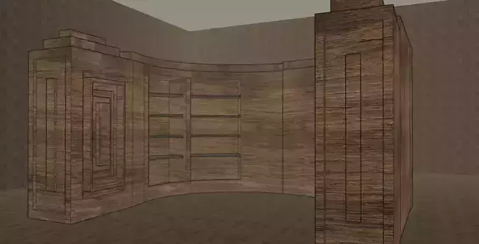 BookShelf LowPoly room in minecraft