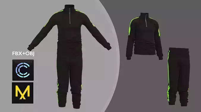 Male Sport Outfit Marvelous Designer 3D model
