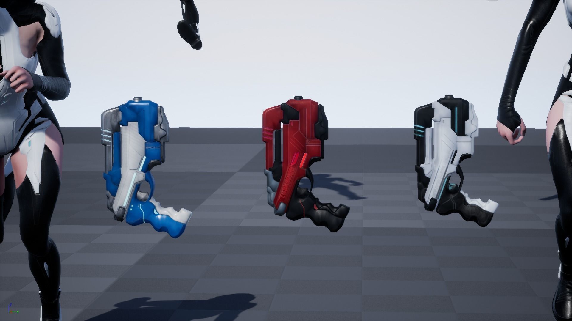 Cosmogirl humanoid robot Low-poly 3D model_38