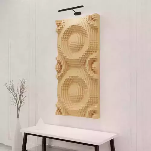 Wall Art Scene With Parametric Design Art Made With Blender