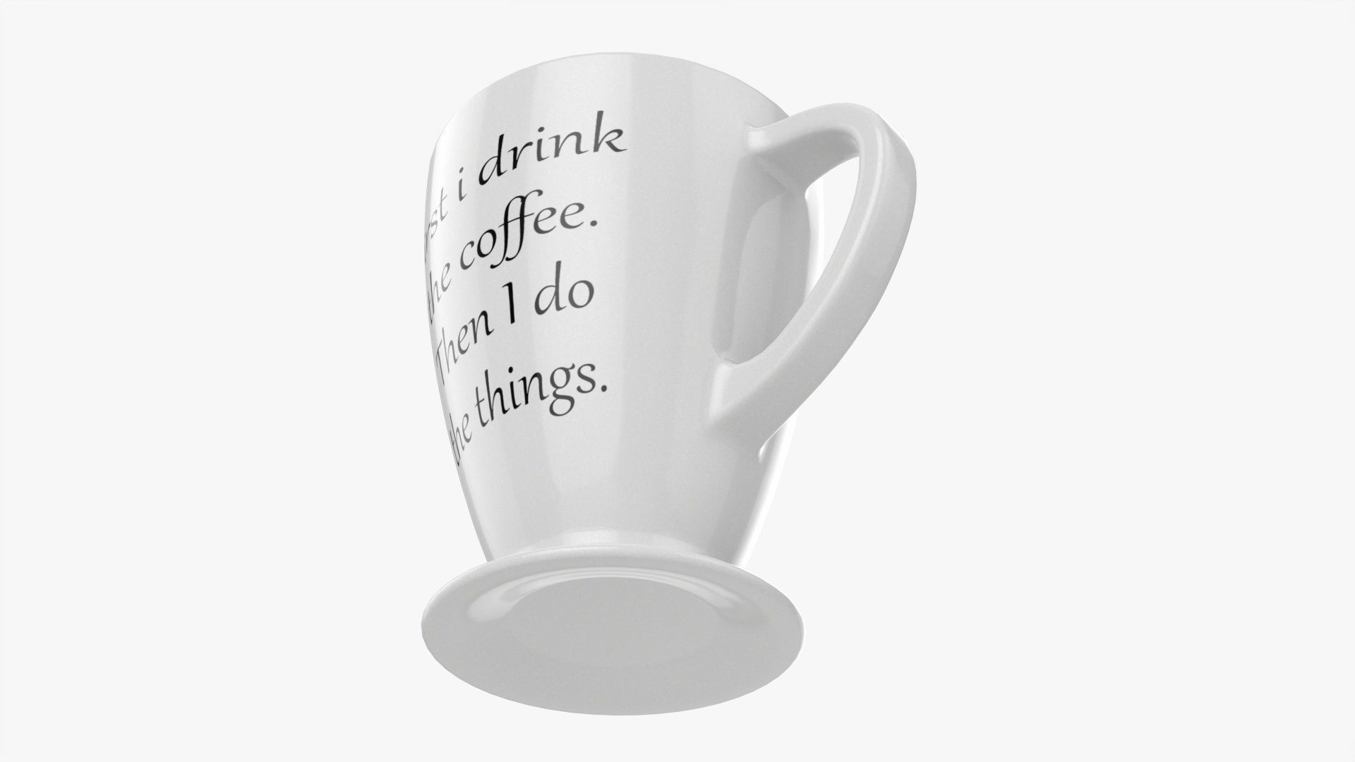 Coffee mug with handle 01 3D model_2