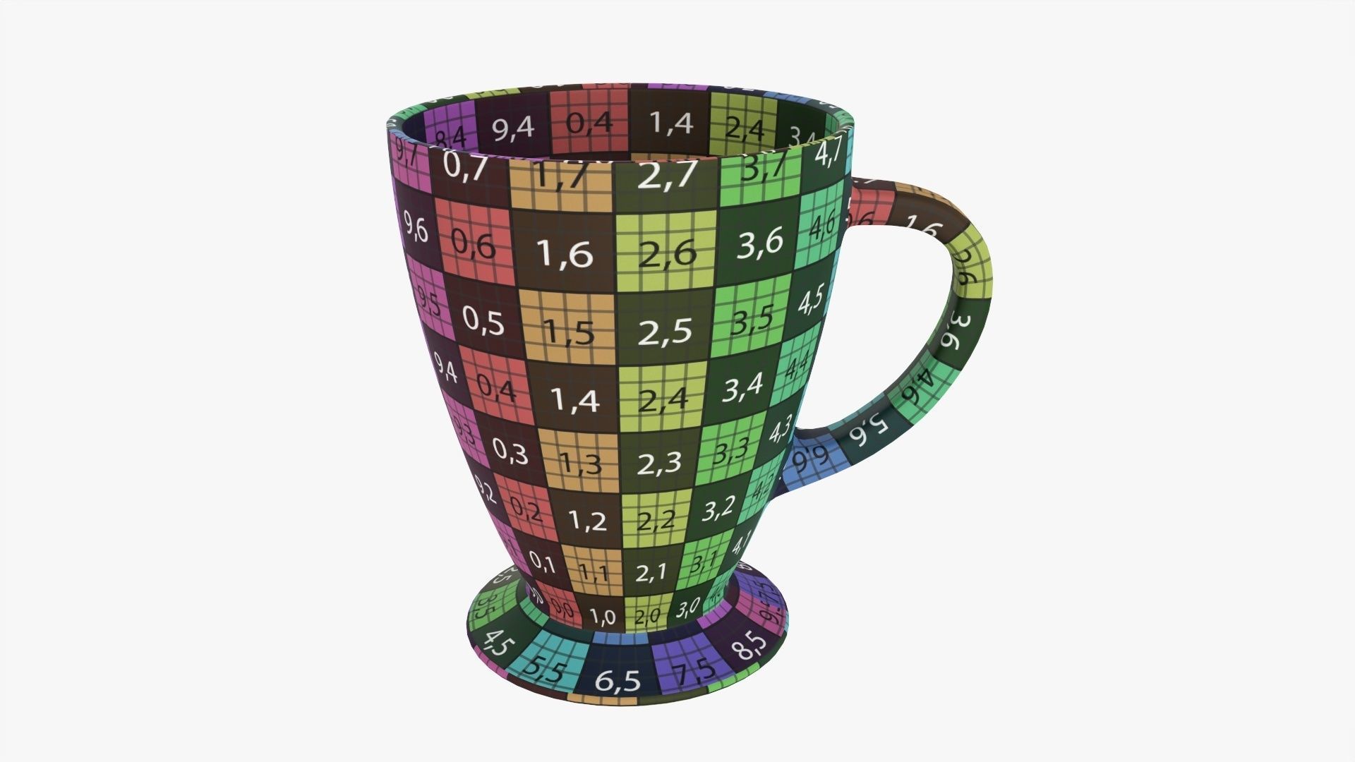 Coffee mug with handle 01 3D model_12