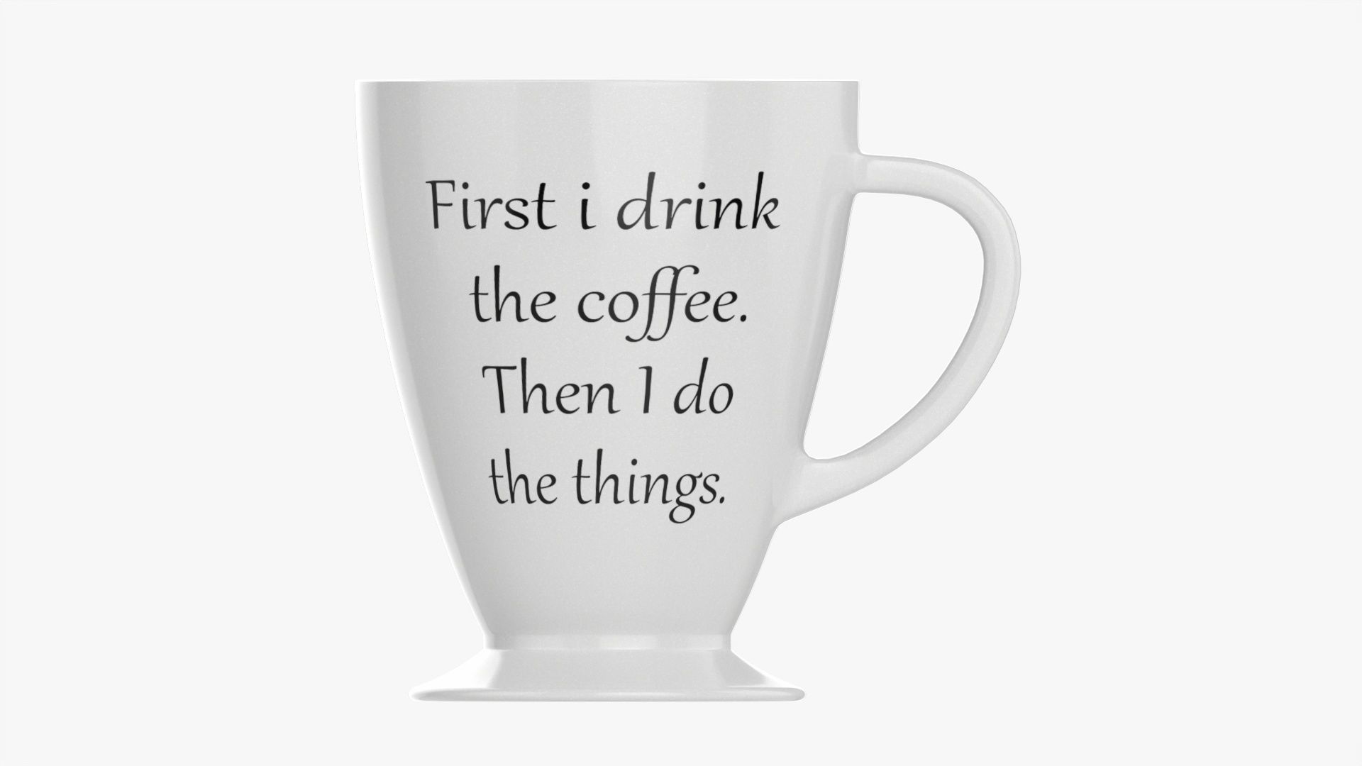 Coffee mug with handle 01 3D model_3