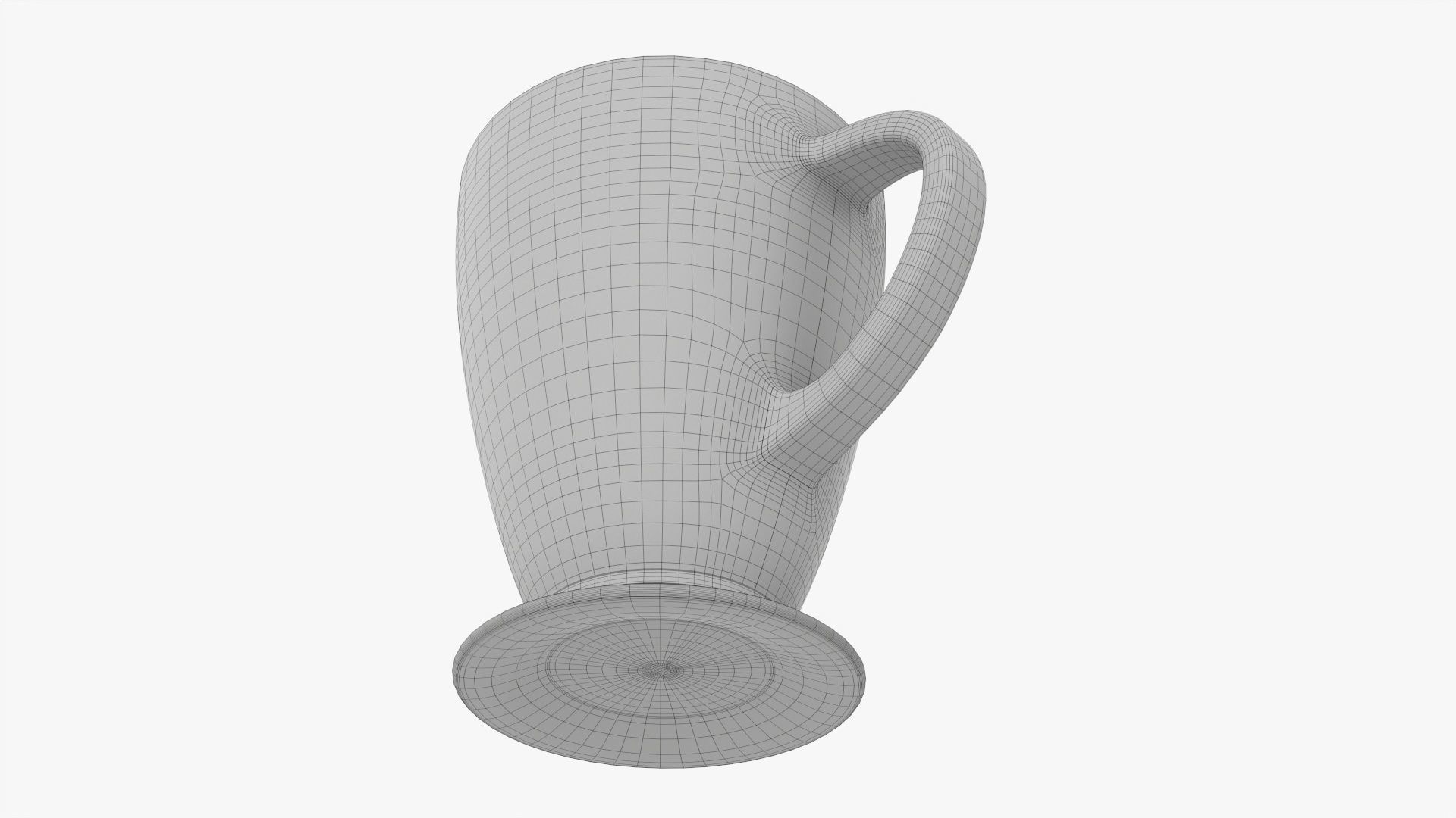 Coffee mug with handle 01 3D model_8