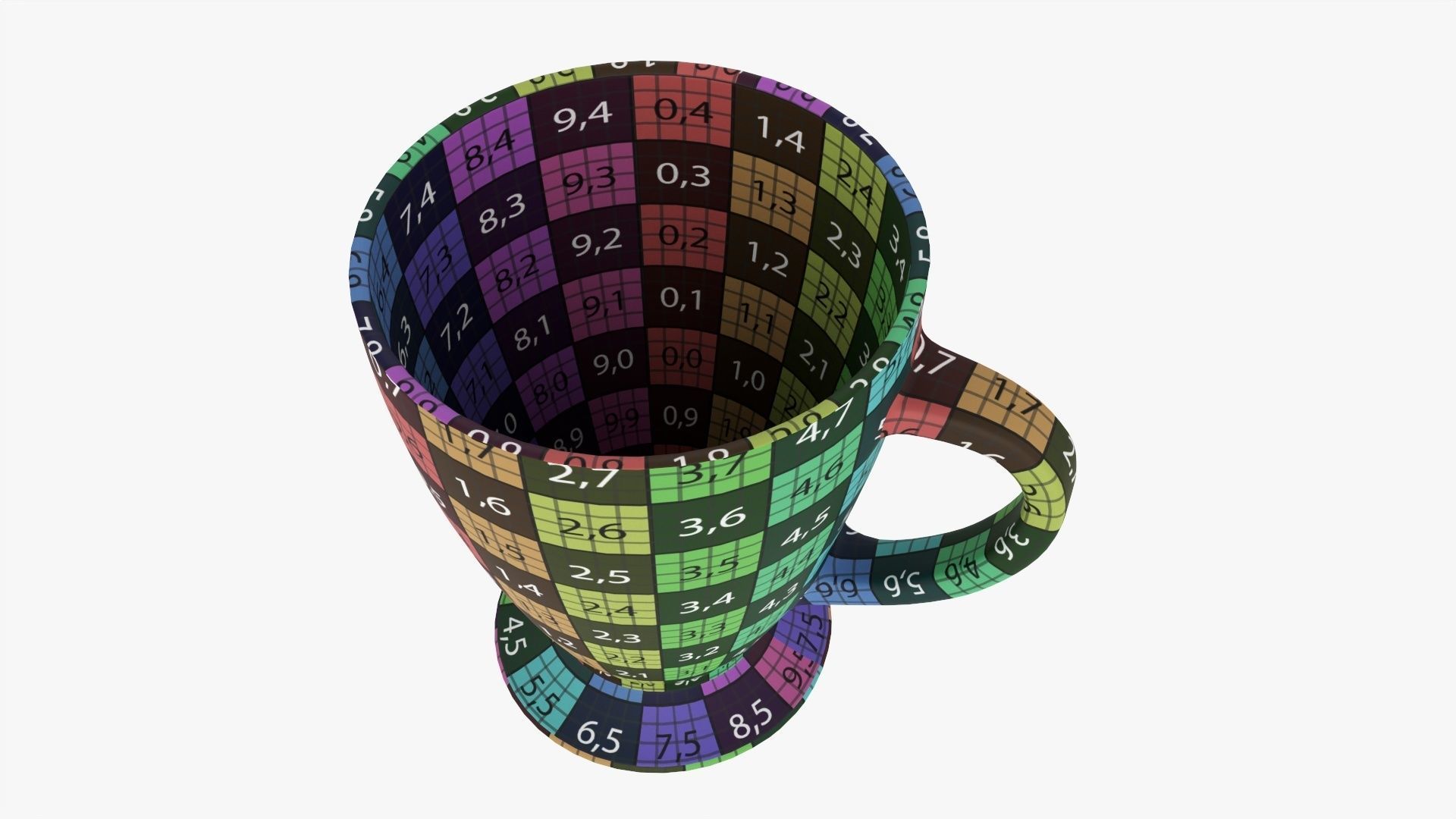 Coffee mug with handle 01 3D model_13