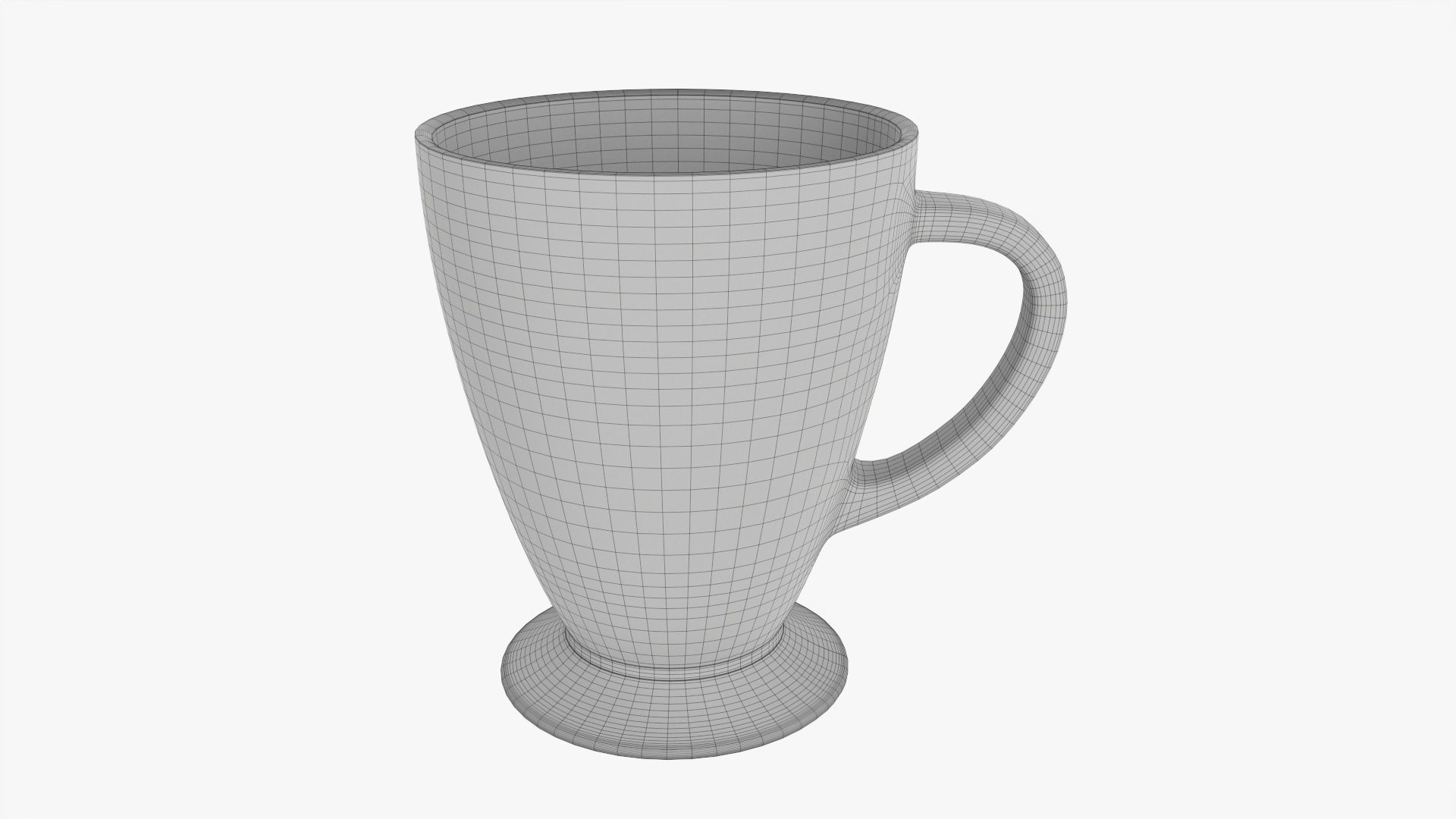 Coffee mug with handle 01 3D model_6