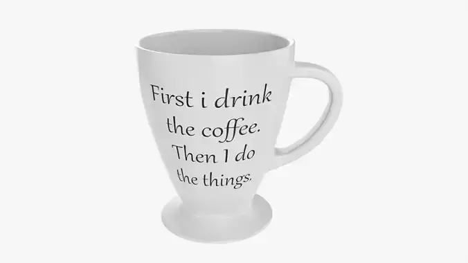 Coffee mug with handle 01