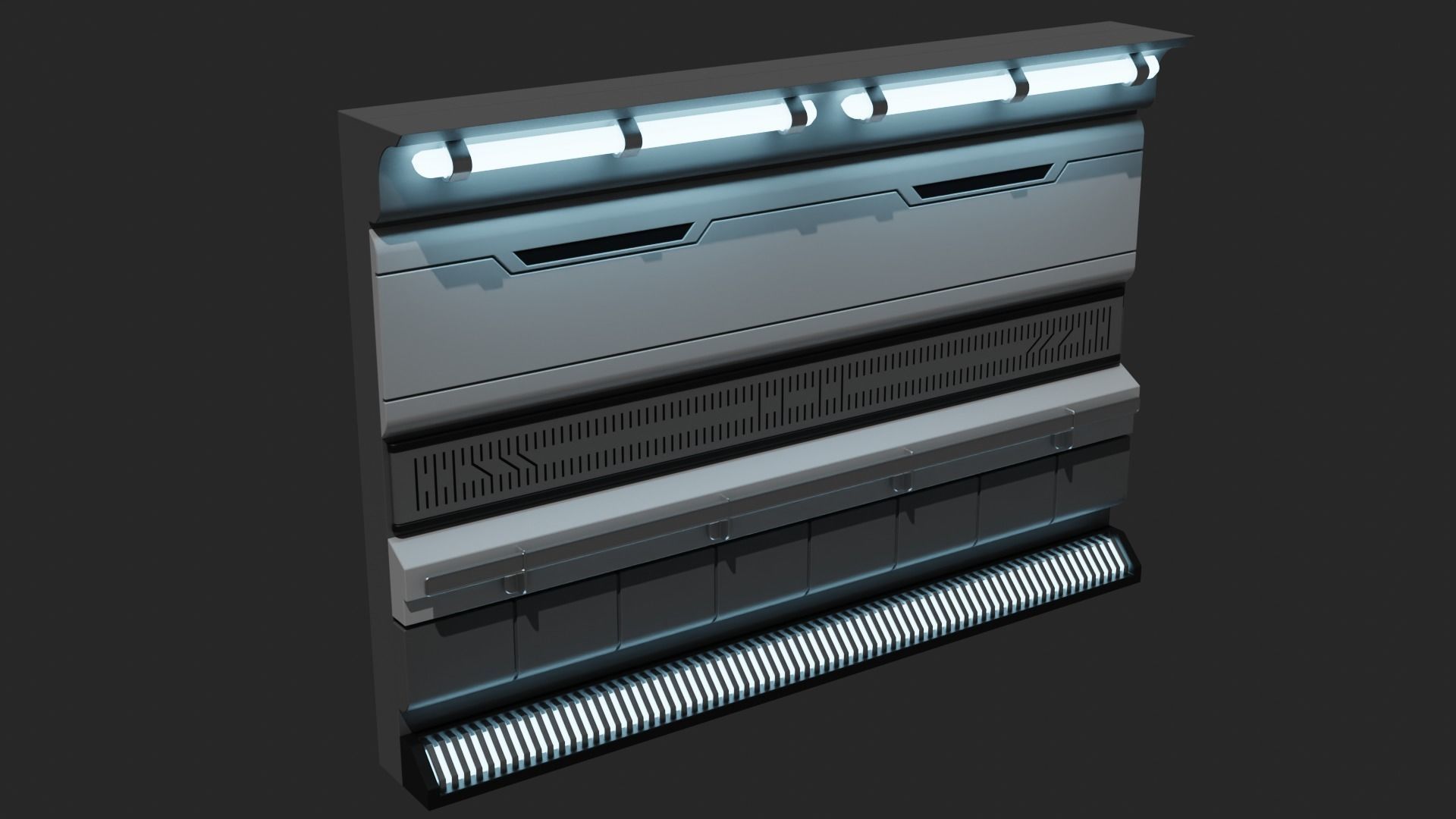 Sci Fi Corridor Kit 1 3D model_5