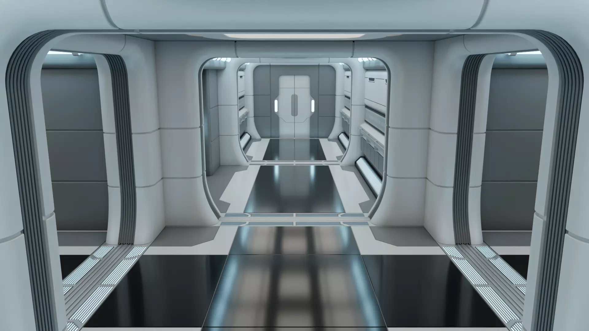 Sci Fi Corridor Kit 1 3D model_0