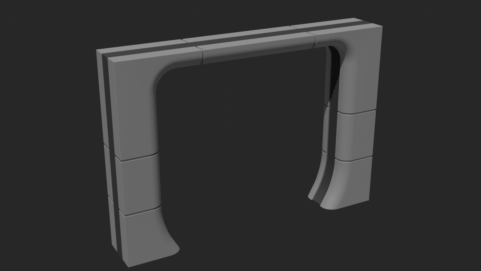 Sci Fi Corridor Kit 1 3D model_19