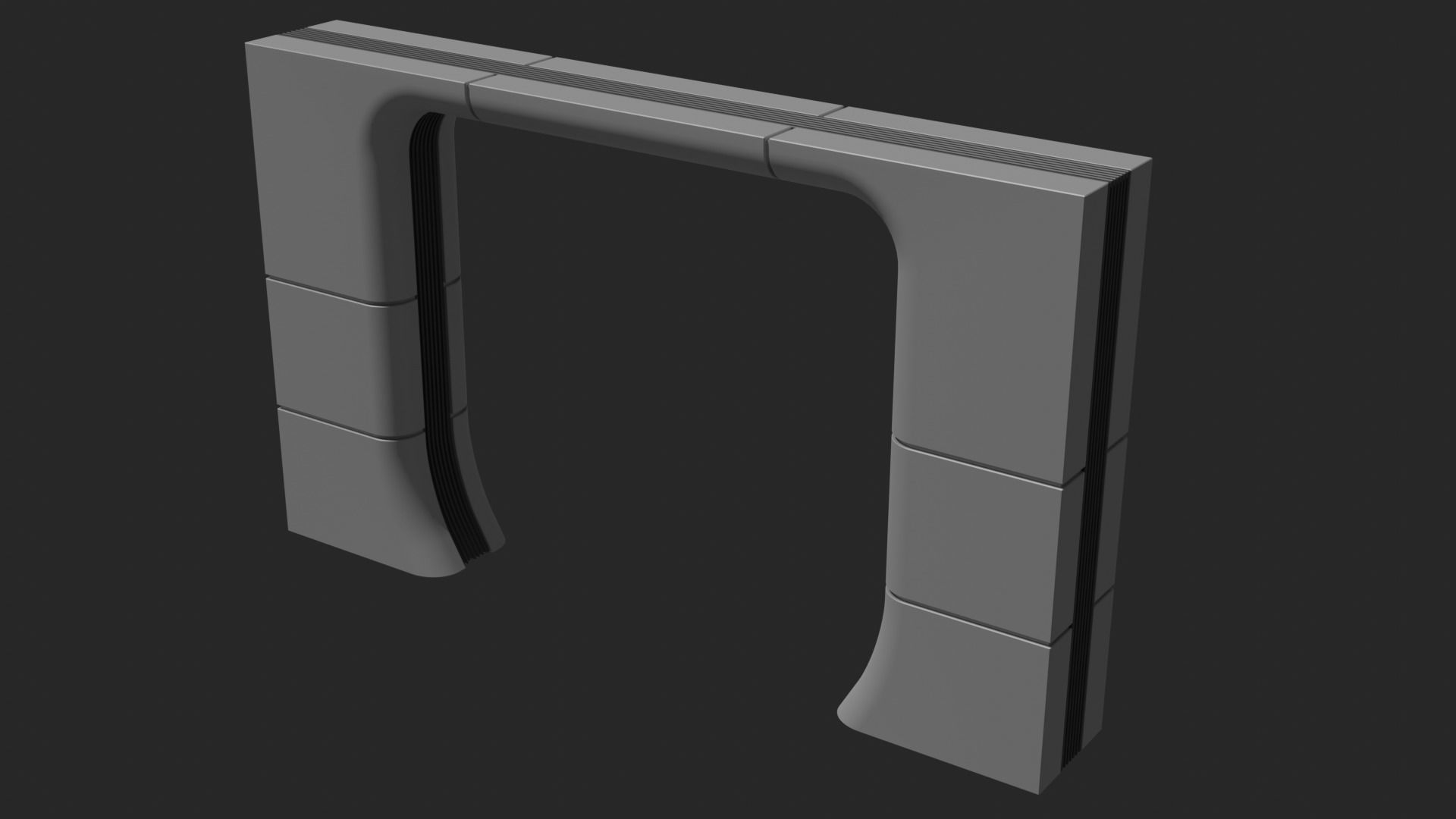 Sci Fi Corridor Kit 1 3D model_17