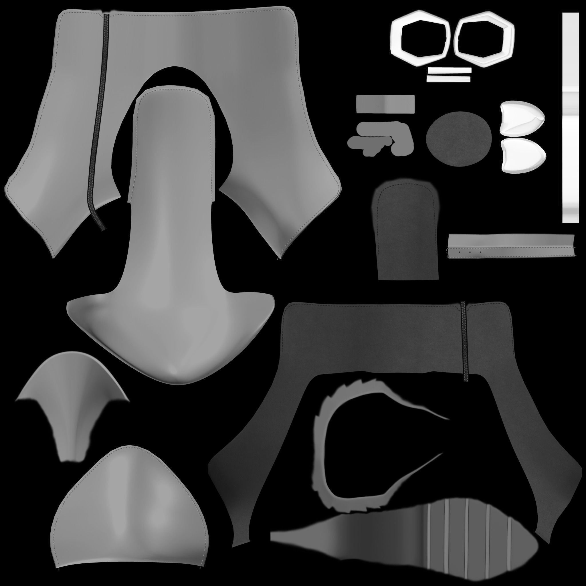 Fashion Ankle Boots Low-poly 3D model_6