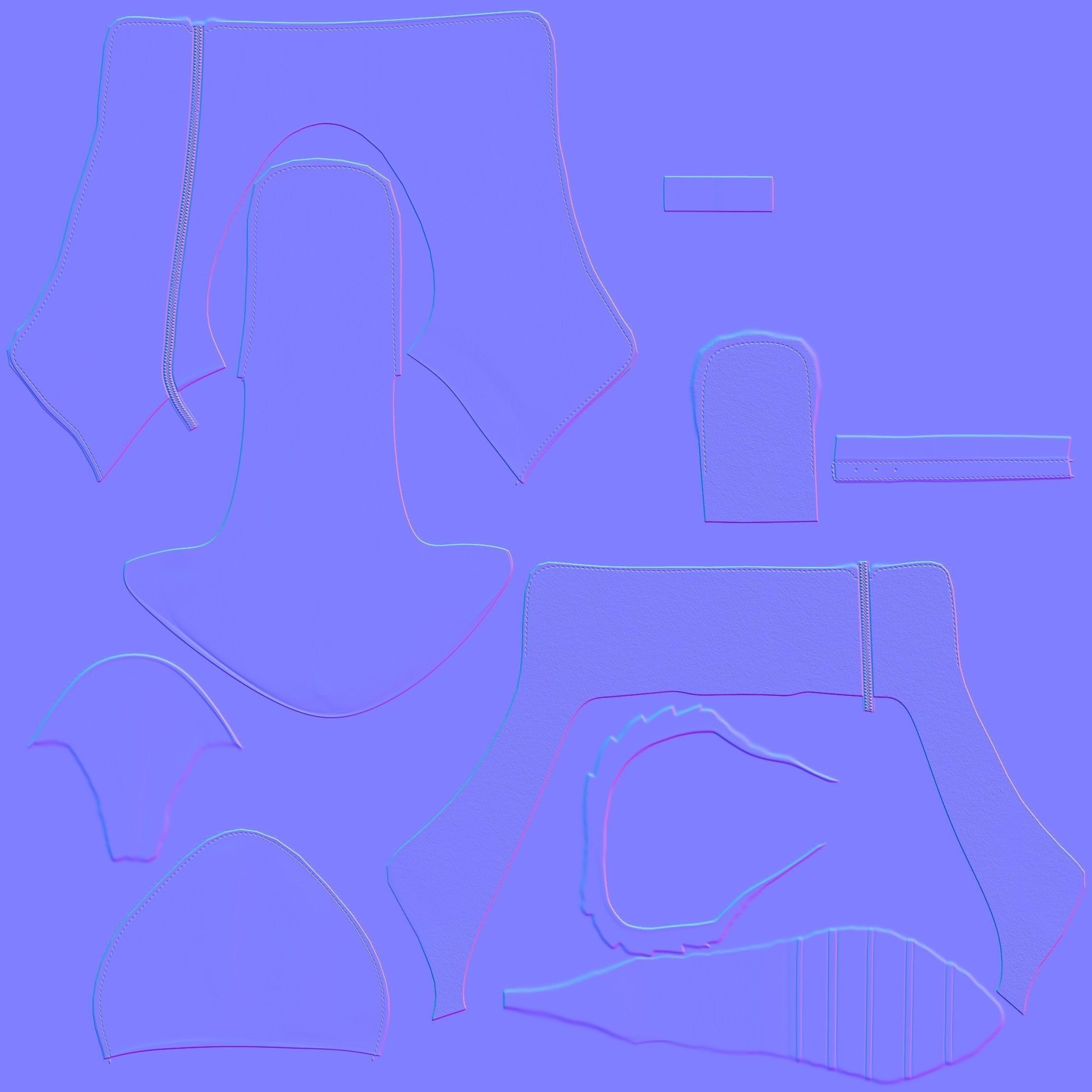 Fashion Ankle Boots Low-poly 3D model_5