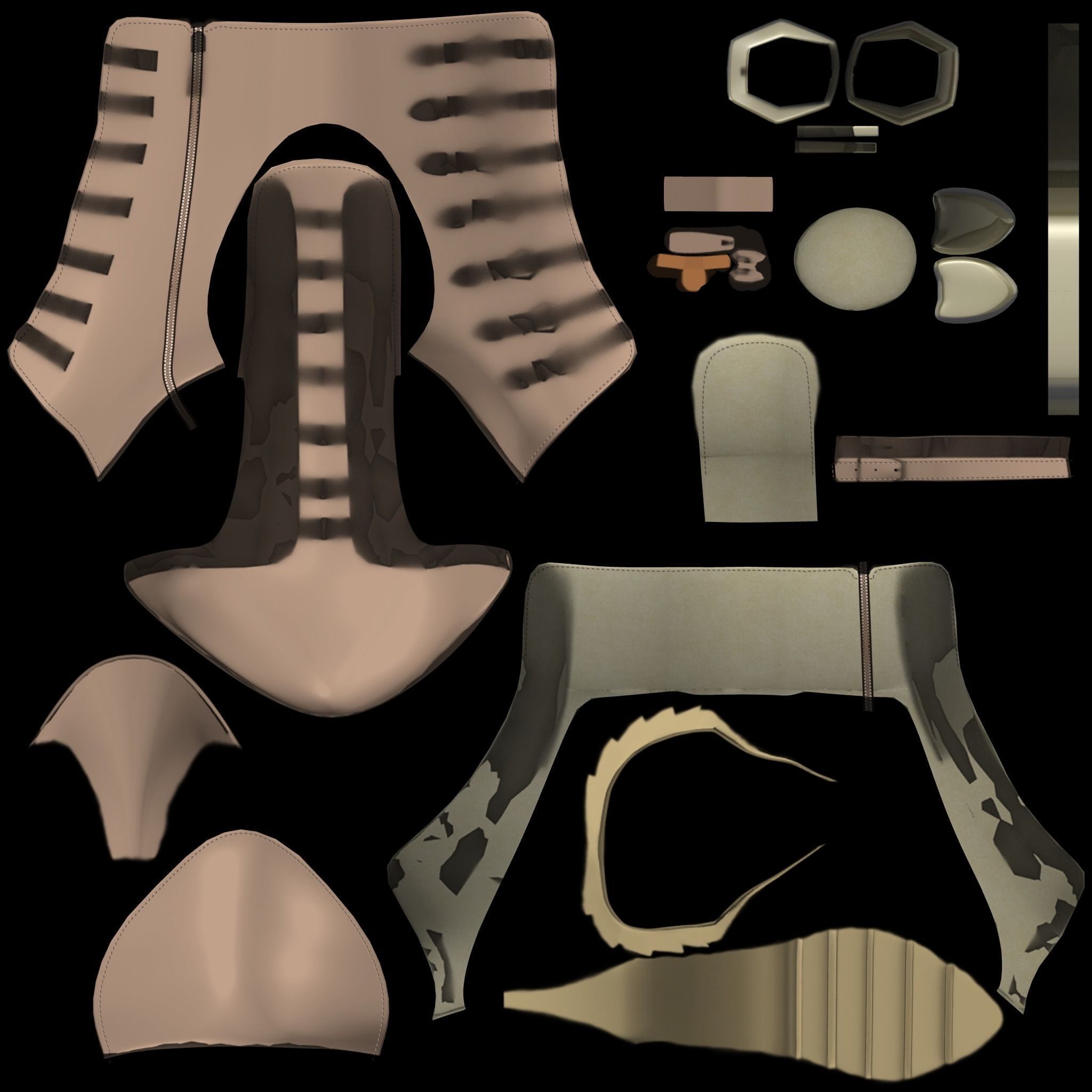 Fashion Ankle Boots Low-poly 3D model_4