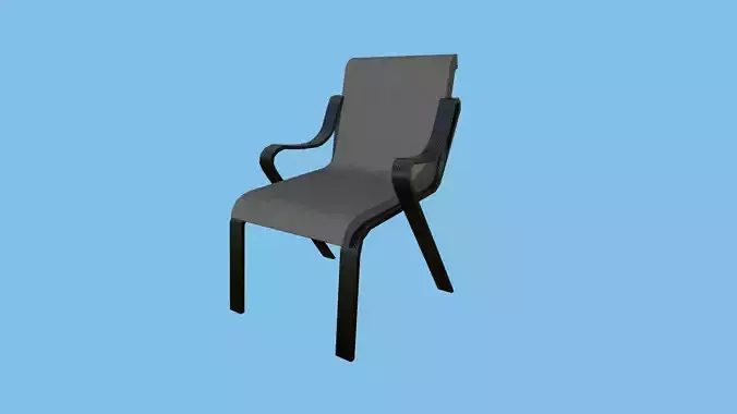 Carbon Fiber Armchair - Furniture Interior Design Low-poly 3D model
