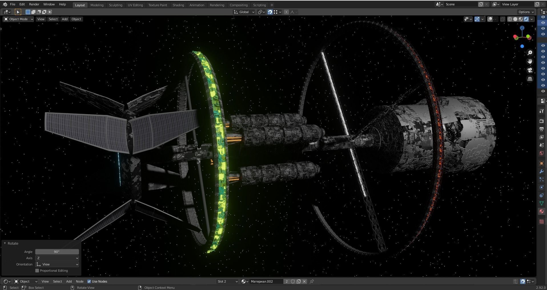 Space station Spark of Civilization 3D model_1