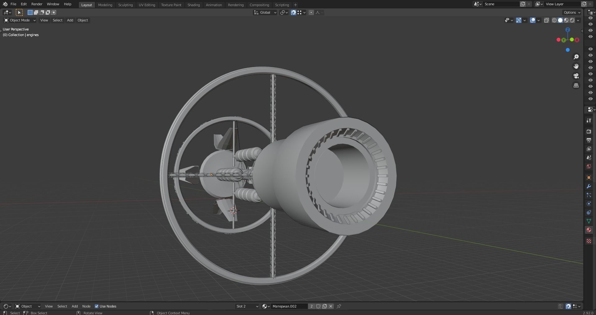 Space station Spark of Civilization 3D model_2