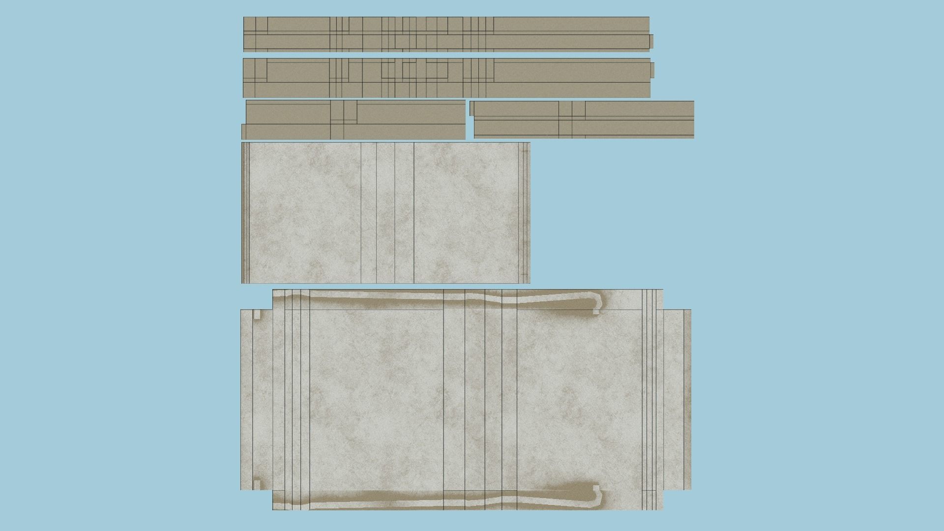 Beige Modern Armchair - Furniture Interior Design Low-poly 3D model_5