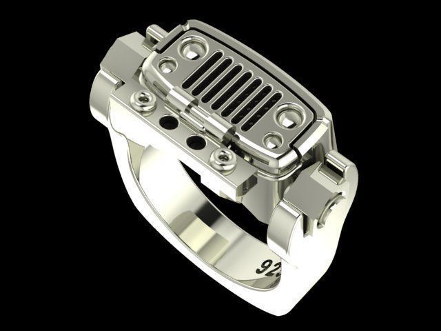 Jeep mechanical ring 3D print model_3