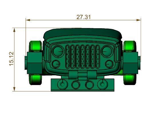 Jeep mechanical ring 3D print model_13