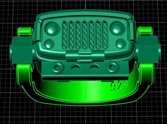 Jeep mechanical ring 3D print model_8