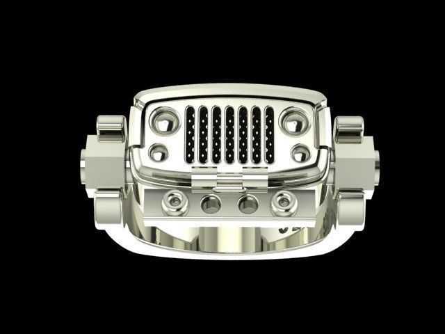 Jeep mechanical ring 3D print model_1