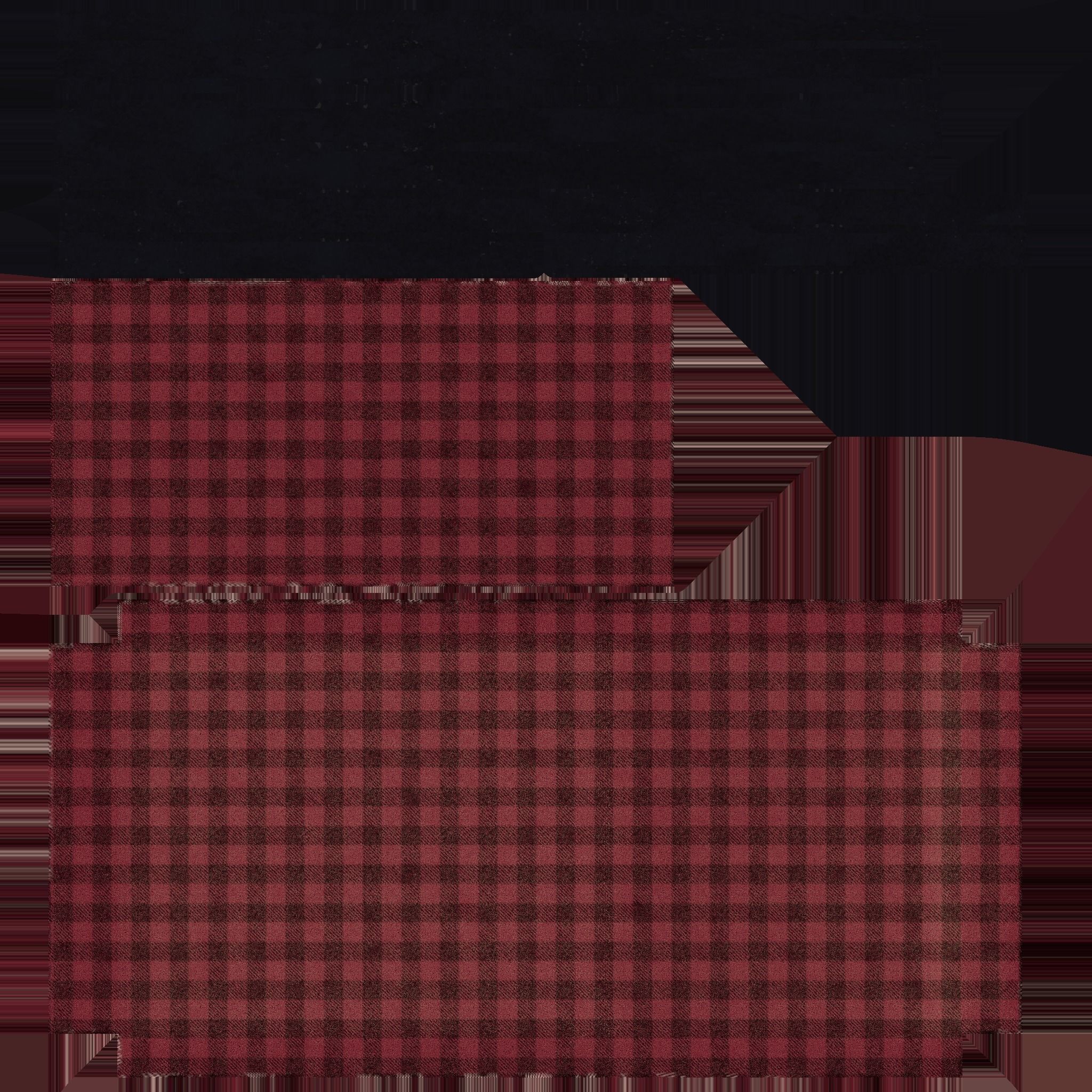 Red Plaid Armchair - Furniture Interior Design Low-poly 3D model_15