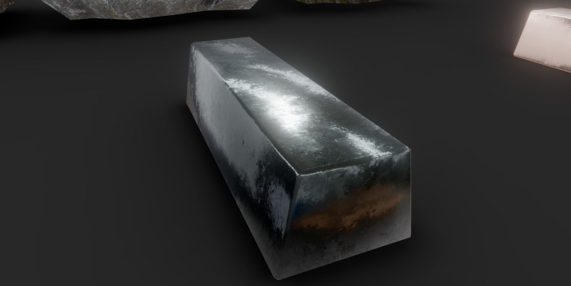 Ores and ingots pack Low-poly 3D model_21
