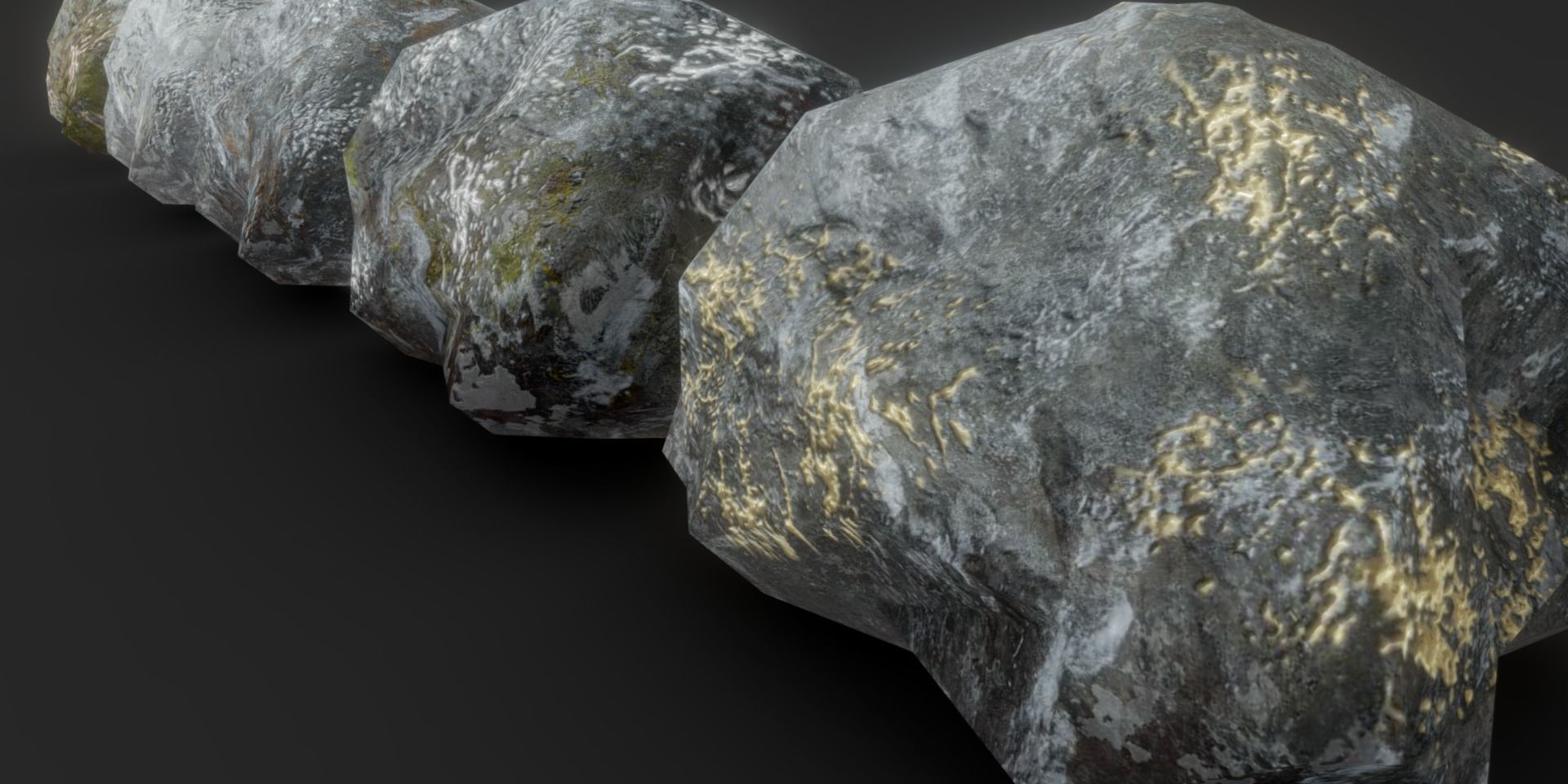 Ores and ingots pack Low-poly 3D model_26