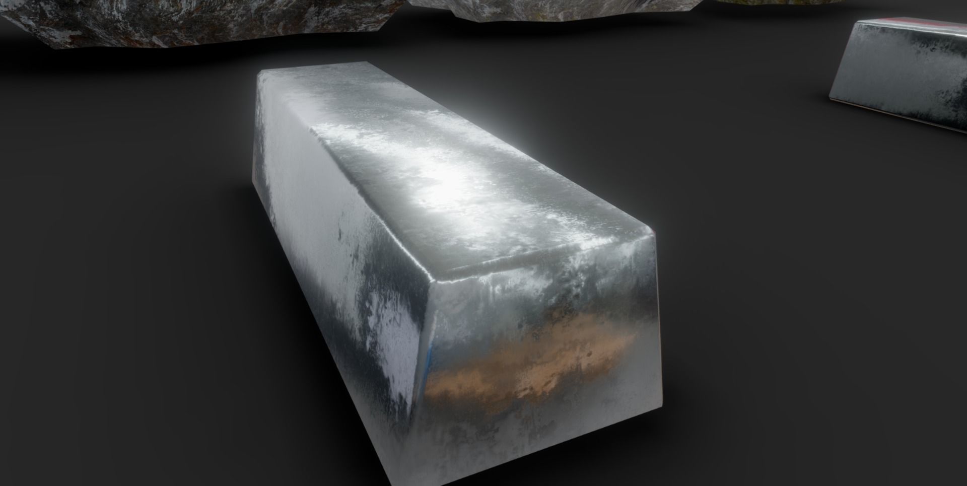 Ores and ingots pack Low-poly 3D model_20