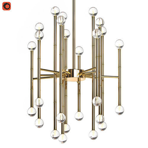 MEURICE RECTANGULAR CHANDELIER C 3D model