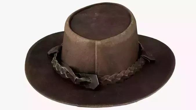 Leather Hat - 3D Scanned Game-Ready Asset 