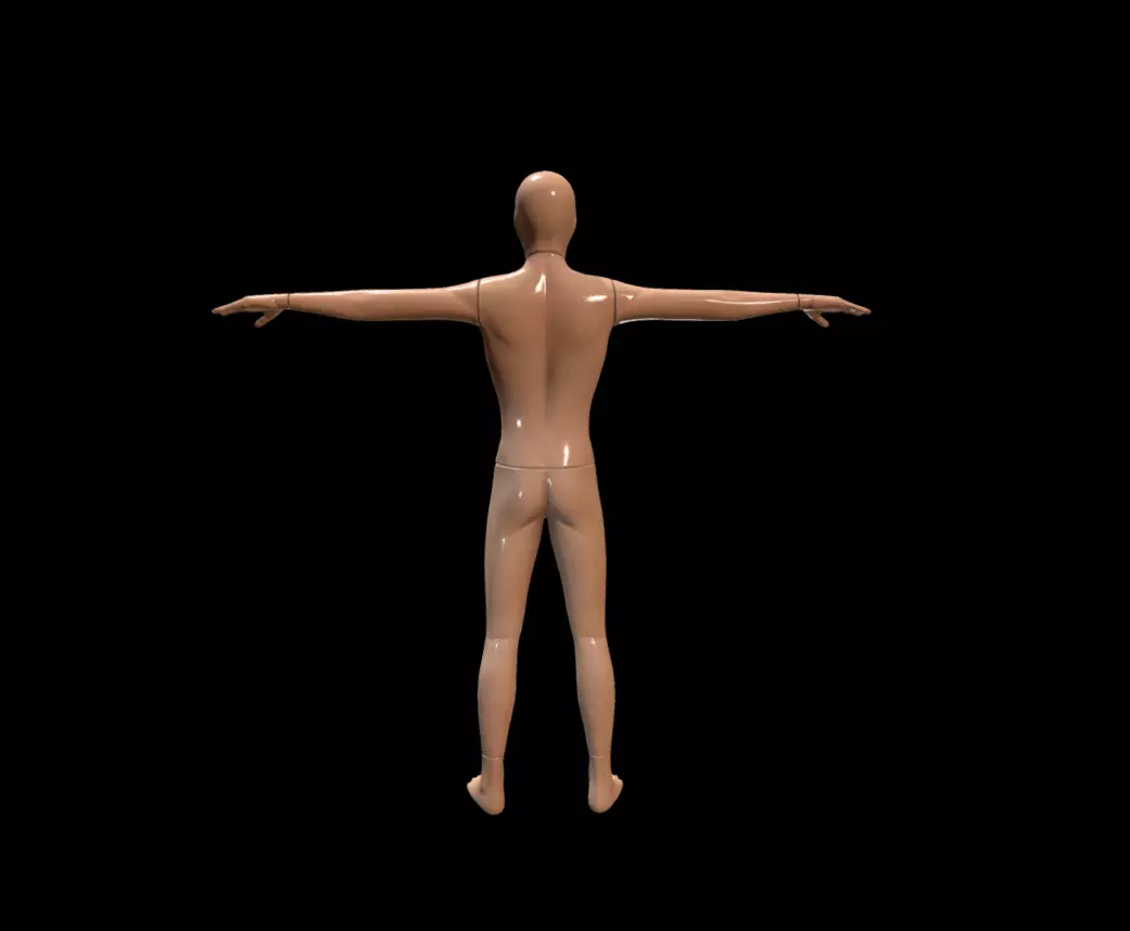 mannequin human Low-poly 3D model_0