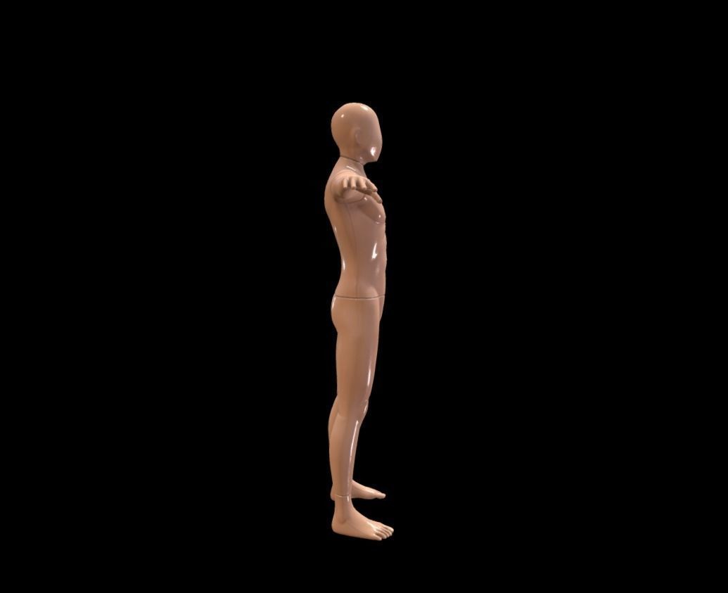 mannequin human Low-poly 3D model_2