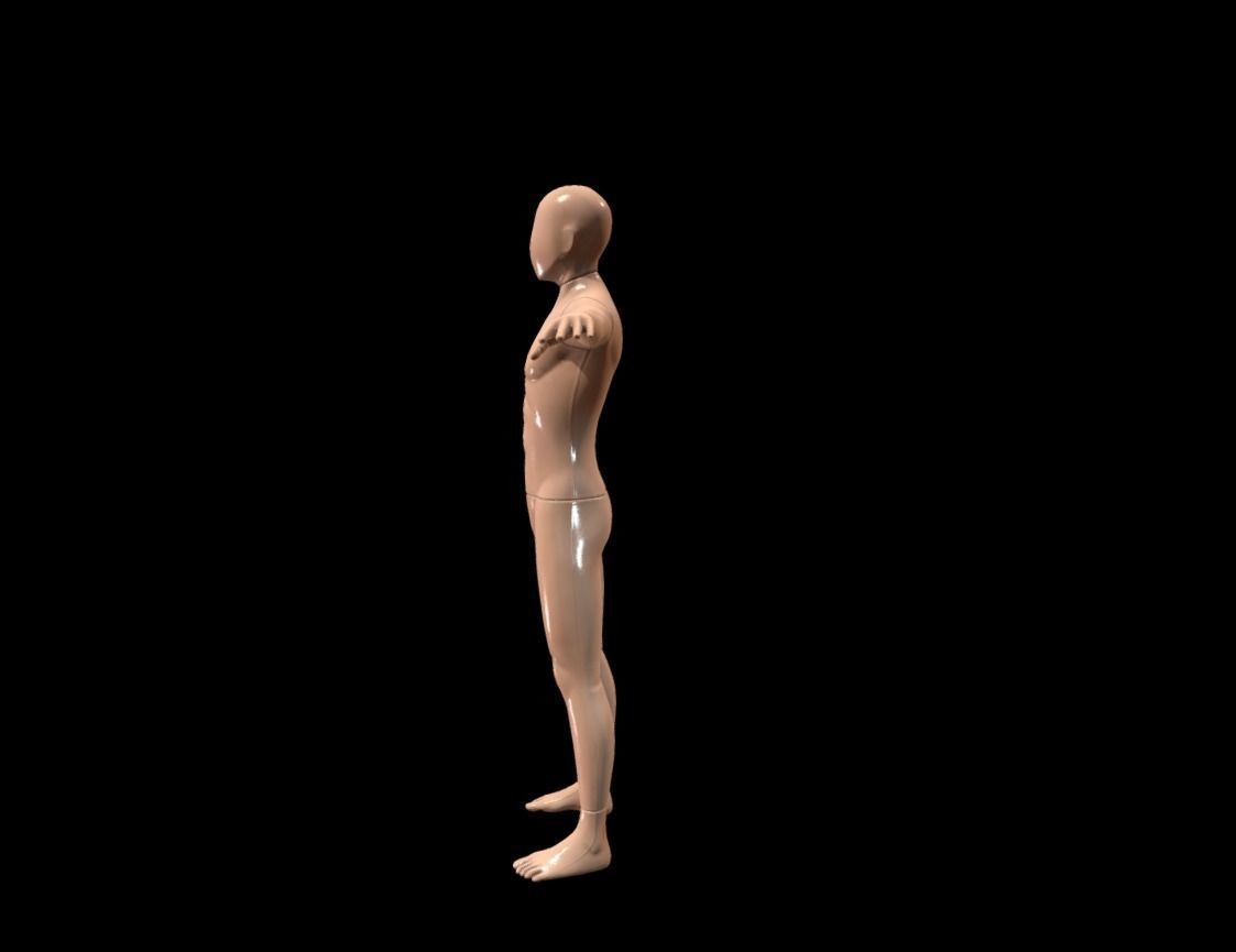 mannequin human Low-poly 3D model_3