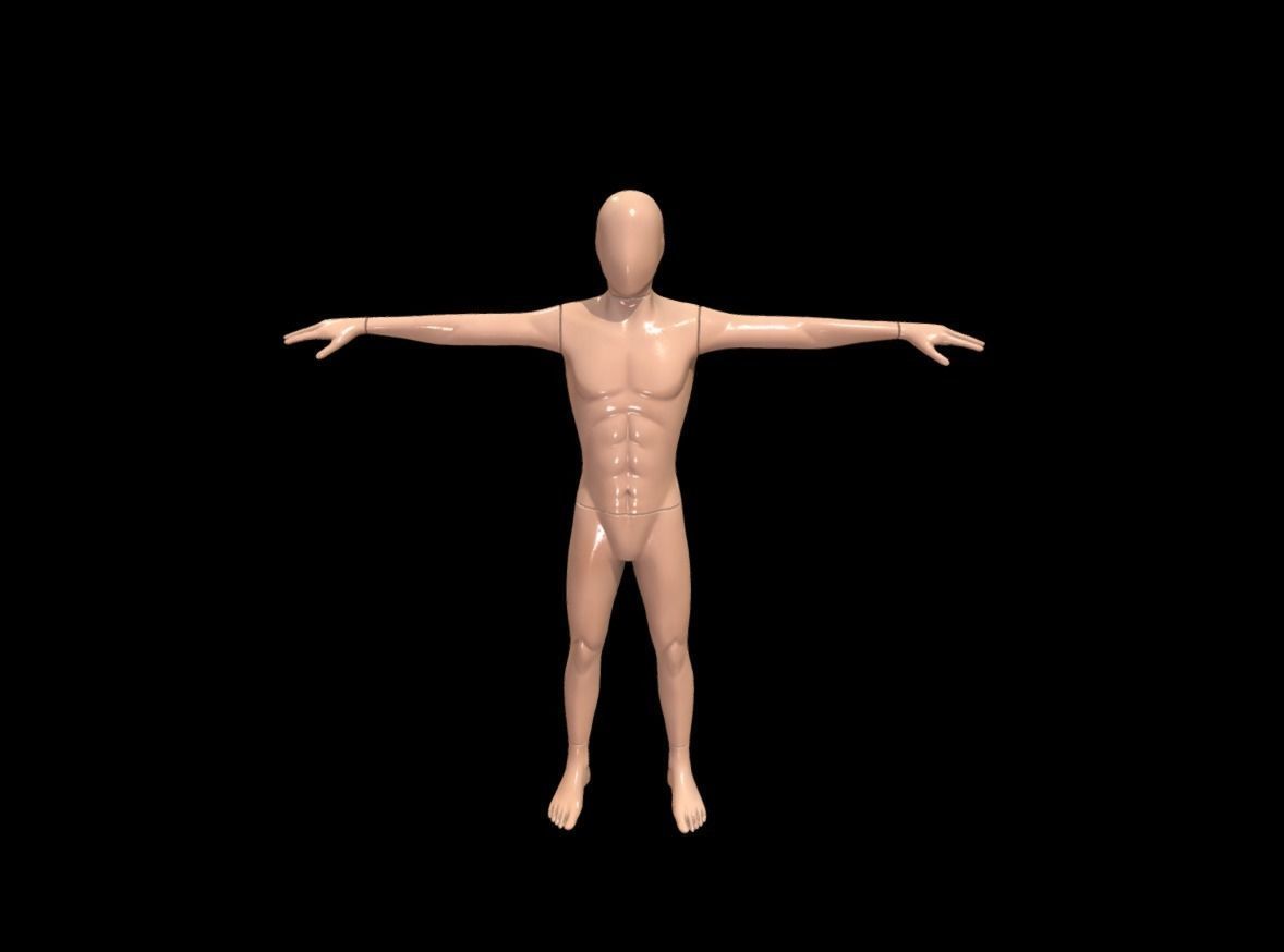 mannequin human Low-poly 3D model_1