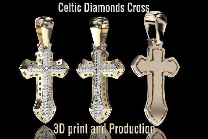 Celtic Diamond Cross 3D print model