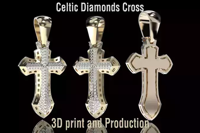 Celtic Diamond Cross 3D print model
