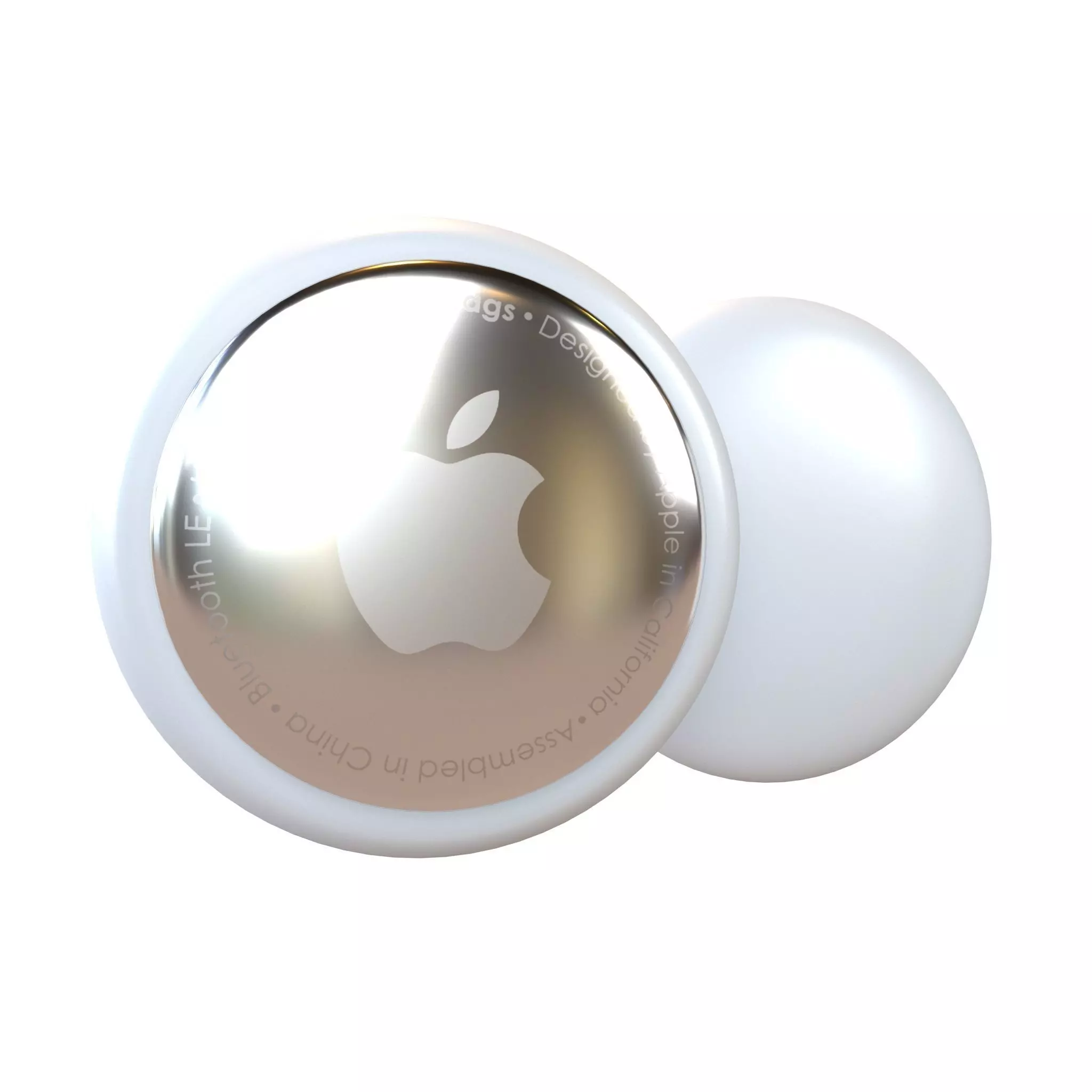 Apple Air Tags v2 001 Low-poly 3D model_0