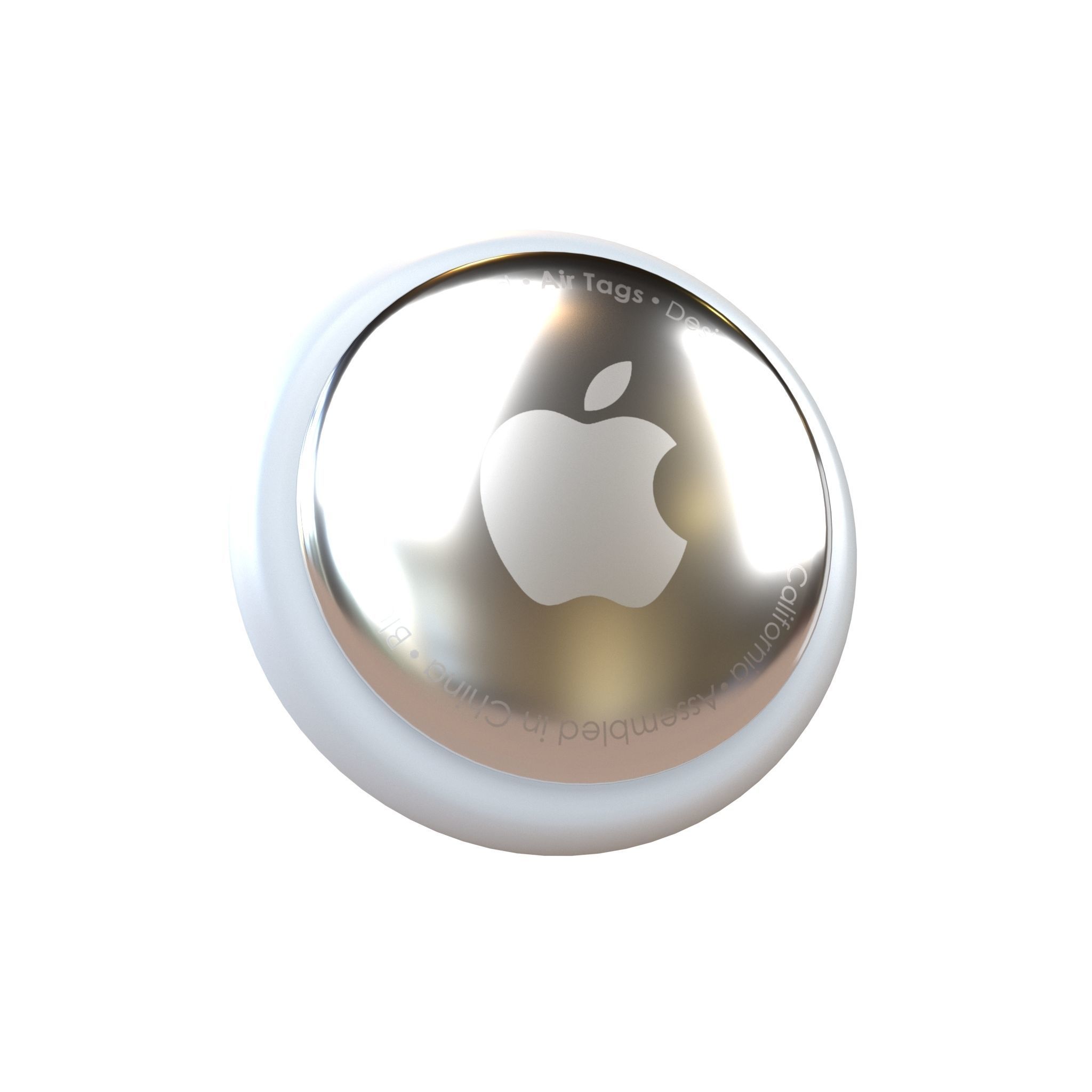 Apple Air Tags v2 001 Low-poly 3D model_2