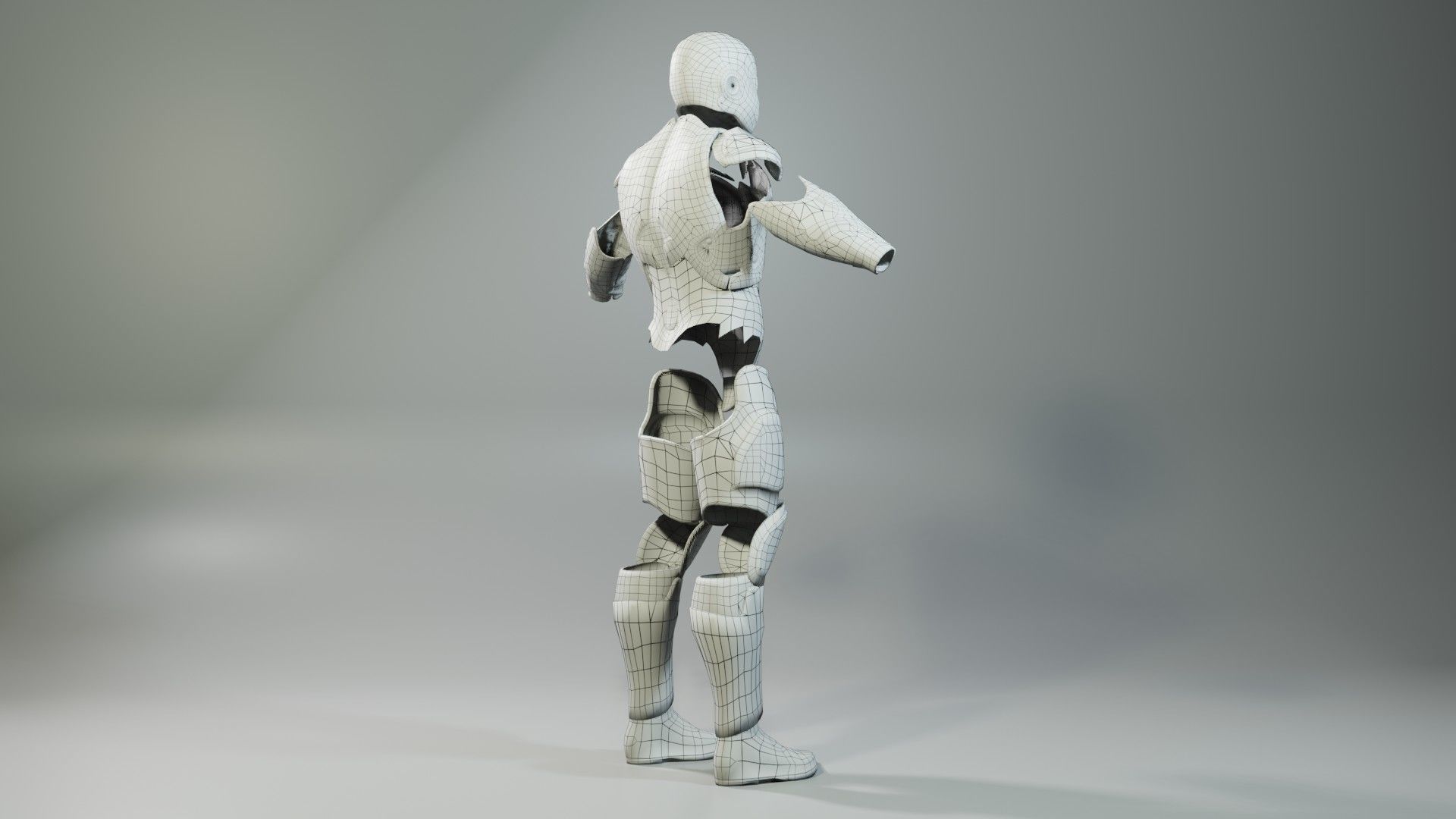 Low poly Military Armor Low-poly 3D model_8