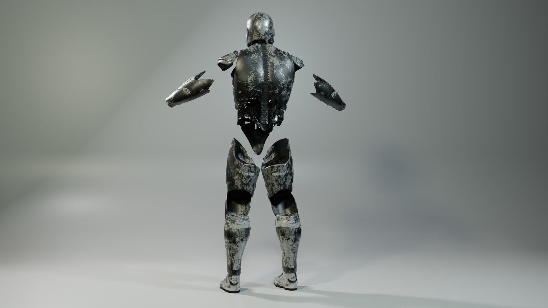 Low poly Military Armor Low-poly 3D model_3