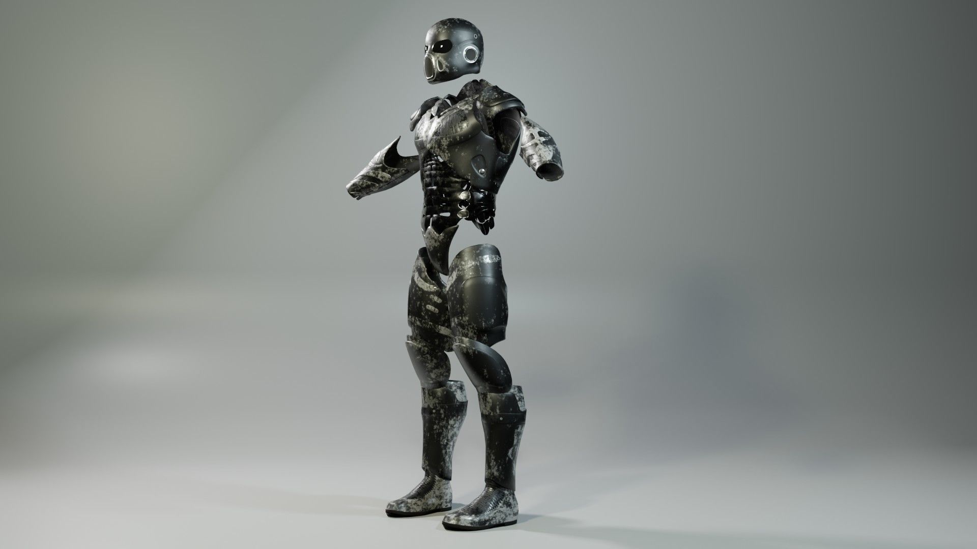 Low poly Military Armor Low-poly 3D model_2