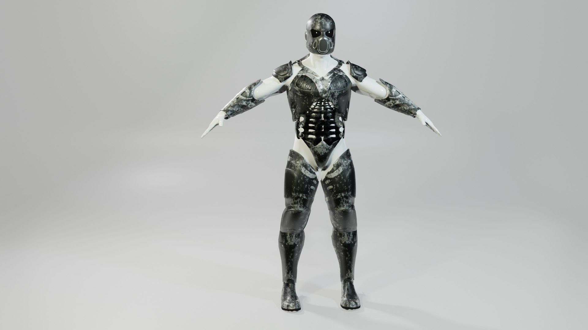 Low poly Military Armor Low-poly 3D model_11