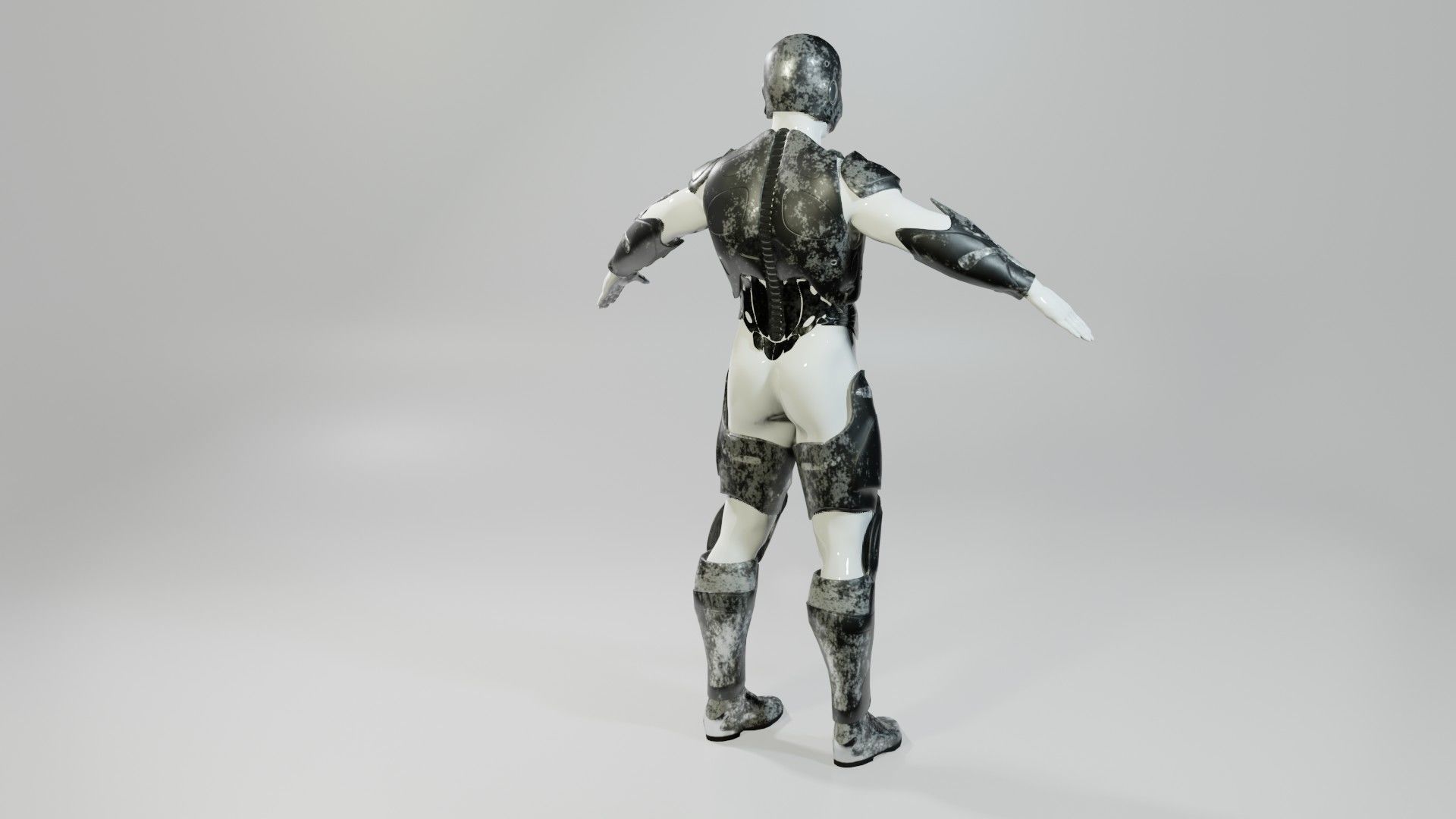 Low poly Military Armor Low-poly 3D model_10