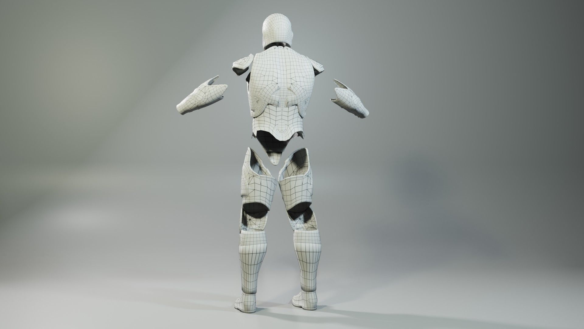 Low poly Military Armor Low-poly 3D model_9