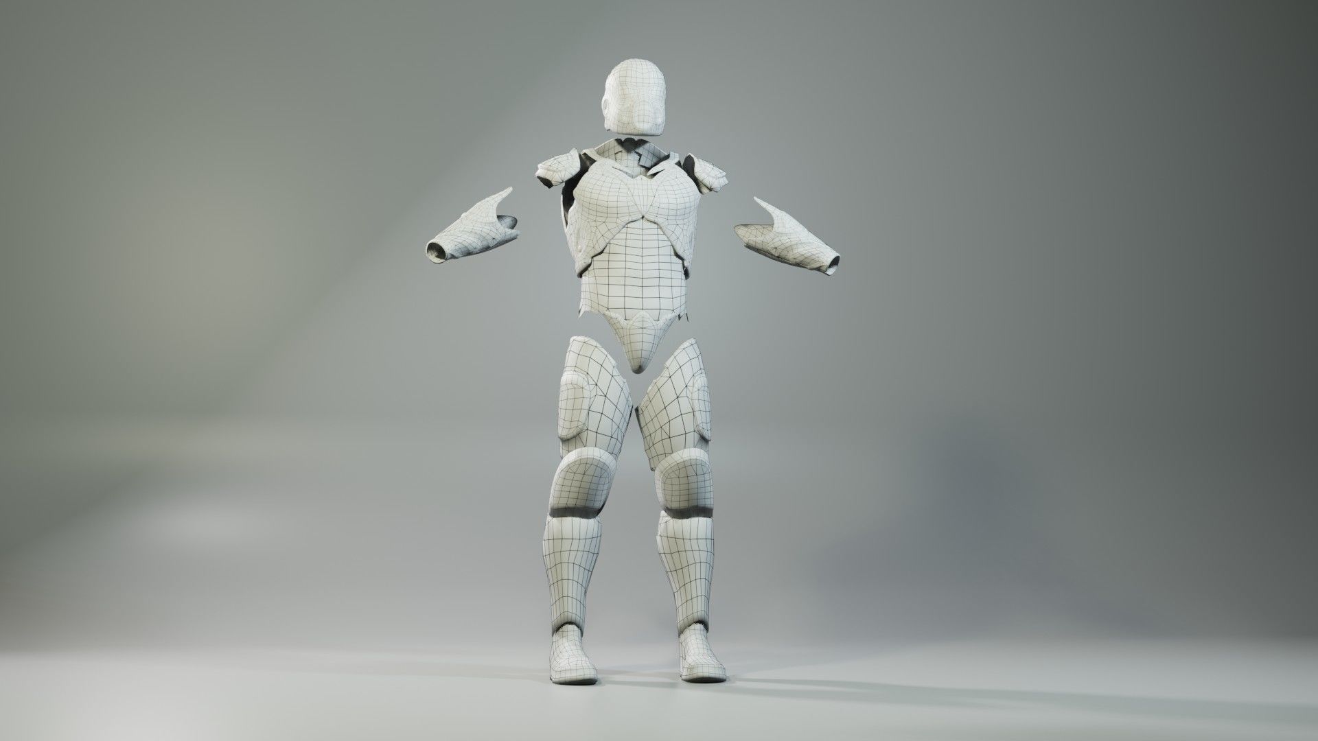 Low poly Military Armor Low-poly 3D model_7